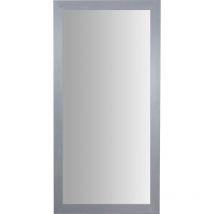 Biscottini - Miroir mural rectangulaire en bois massif de tilleul finition grise L100 x PR3 x H200 cm Made in Italy