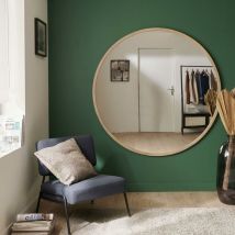 Mob-in - Miroir xxl rond en chêne 150 cm fab