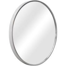 Miroir mural rond diamètre 50 cm argenté
