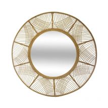 Atmosphera Créateur D'intérieur - Miroir Mural Rond en Bambou 'Ina' 89cm Naturel
