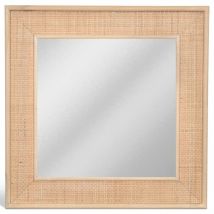 Opjet - Miroir mural rotin tissé naturel Cannage Square