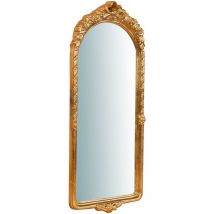 Miroir Mural à accrocher en bois finition feuille or vieilli aux dimensions L28XPR5XH69 cm Made in Italy