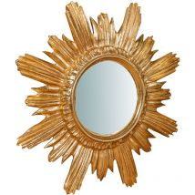 Biscottini - Miroir Mural à accrocher en bois finition feuille or vieilli aux dimensions L43XPR4XH43 cm Made in Italy