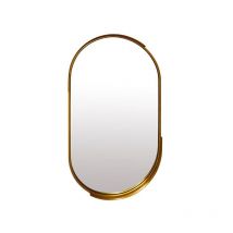 Miroir oblong design en métal doré 50x90cm