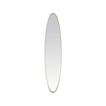 Miroir ovale aux bords fins doré 24x118cm