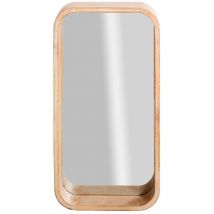 Miroir rectangulaire en bois de manguier Domi