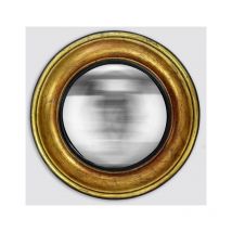 Miroir rond convexe patiné 26x26cm