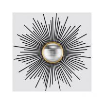 Miroir rond convexe soleil métal 93x93cm