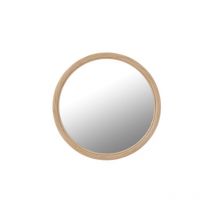 J-line - Miroir rond en bois naturel 66.5x3.5x66.5 cm
