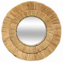 Miroir Rond en Raphia 57 cm Silumen