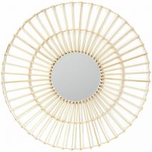 Miroir Rond en rotin