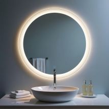 Saniland - Miroir Rond led pour Salle de Bain - Éclairage Intégré, Anti-buée et Contrôle Tactile - 60x60 cm