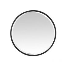 Miroir rond métal noir 80x80cm