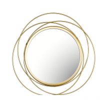 Miroir Rond pour Decoration Murale dans Maison, Salon Et Miroir Doré pour Décoration C