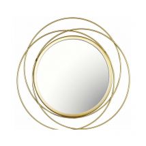 Famille - gabrielle Miroir Rond pour Decoration Murale dans Maison, Salon Et Miroir Doré pour Décoration c