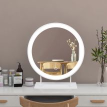 Miroir Ronde, Miroir de Maquillage à Poser - Diamètre 50cm - Lumière Tricolore Réglable