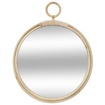 Miroir rotin rond D38