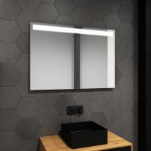 Aurlane - Miroir salle de bain led auto-éclairant high line 80x60cm