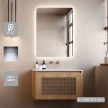 Miroir Salle de Bain DINAMARCA - 90x80cm - Led Rétro-éclairé (6500K) - LEDIMEX