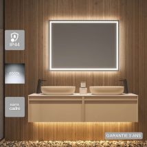 Ledimex - Miroir Salle de Bain francia - 70x80cm - Led Rétro-éclairé & Diffusion Frontal (6500K)