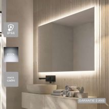 Ledimex - Miroir Salle De Bain Suecia - 60x80cm - Led Rétro-éclairé (6500k) - Verre Sécurité 5mm