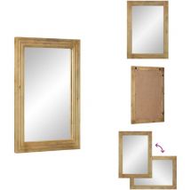 Miroir salle de bain marron 50x70x2,5 cm bois de manguier - Miroir De Salle De Bain - Miroirs De Salle De Bain - Miroir - Miroir Mural