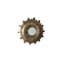 Miroir soleil métal doré 35,5cm