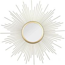 Boite A Design - Miroir déco design, Miroir soleil Sunny Or en Metal