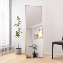 Miroir sur Pied rectangulaire,150x40 cm, Miroir pleine longueur,Cadre en alliage d'aluminium Miroir sur Pied, miroir mural pour Chambre à Coucher,