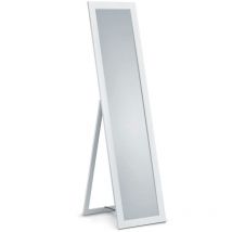 Miroir déco design, Miroir sur socle en bois 160 x 40 cm Tina Blanc en Verre, BOITE A DESIGN