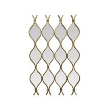 Emde - Miroir zig zag en 4 parties métal doré 96,5x62cm