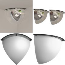 Vidaxl - Miroirs de circulation en quart de dôme 2 pcs Ø80 cm Acrylique - miroir de circulation - miroirs de circulation - Home & Living