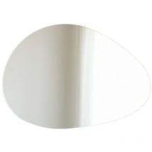 Decortie - Miroir Blanc Montable au Mur, 76x50 cm, Pour Salle de Bain ou Chambre