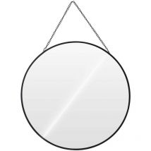 Miroir mural rond avec pendentif, ø 29 cm