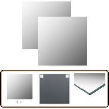 Vidaxl - Miroirs muraux 2 pcs 50x50 cm Carré Verre - Miroir Mural - Miroir Carré - Miroir Argenté - Décoration Murale - Miroir Design
