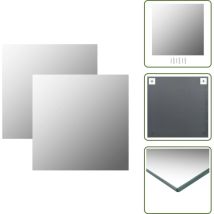 Vidaxl - Miroirs muraux 2 pcs 50x50 cm Carré Verre - Miroir Mural - Miroir Carré - Miroir Argenté - Décoration Murale - Miroir Design