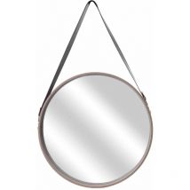 Miroir rond à suspendre avec une anse