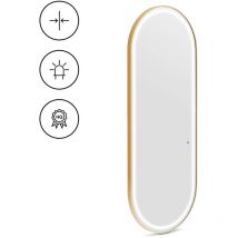Physa - Espejo de peluquería - iluminación led - extraplano - ovalado - 70 x 4 x 180 cm