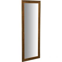 Biscottini - Mirror Wall mirror and vertical/horizontal hanging mirror L50xPR4xH140 cm antique gold finish