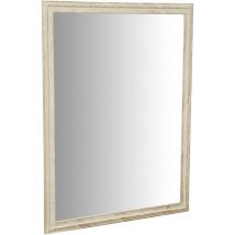 Mirror Wall mirror and vertical/horizontal hanging mirror L90xPR4xH120 cm antique white finish