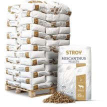 Stroy - Miscanthus Pellets Einstreu 15kg x 65 Sack 975kg