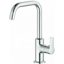 Pure&Easy - Miscelatore da lavabo, con braccio di erogazione girevole, cromato 370240565 - Kludi