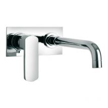 Paini France - Miscelatore a Parete Paini - Per Lavabi d'Appoggio - Leva Con Forme Arrotondate - In Ottone - Finitura Cromata