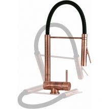 Nice Rubinetterie - Miscelatore cucina canna abbattibile in colore rame e nero Nice 290034M1RN Rame Antico