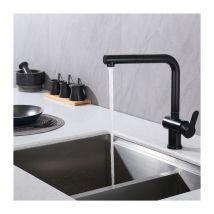 Miscelatore da Cucina con Bocca Estraibile Rubinetto da Cucina in Acciaio Inox di Alta Qualità Girevole A 360° Rubinetto da Cucina Nero