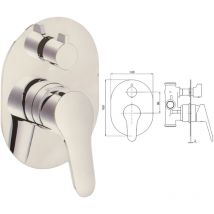 Miscelatore doccia incasso con deviatore completo moderno