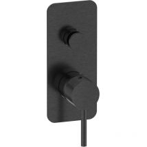 Miscelatore doccia monoforo due vie Industria - ib - Colore:: Cromo Nero Spazzolato