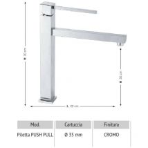 Miscelatore Egeo per lavabo in ottone cromato