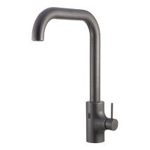 Idral - Miscelatore elettronico cucina con by-pass manuale canna girevole alimentatore da rete 230V Serie LK01 I55D0-15000 Ottone - Nero opaco