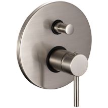 Miscelatore incasso a due vie Nichel spazzolato con Leva monocomando mod. mm